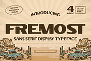 Fremost - Sans Serif Typeface, a Sans Serif Font by Burntilldead (Thumbnail 1 of 12)