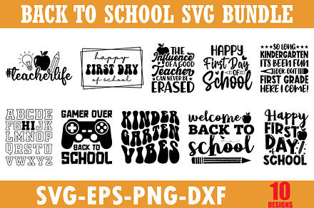 Back to School SVG Bundle Quotes