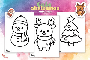 Cute Christmas Coloring Pages