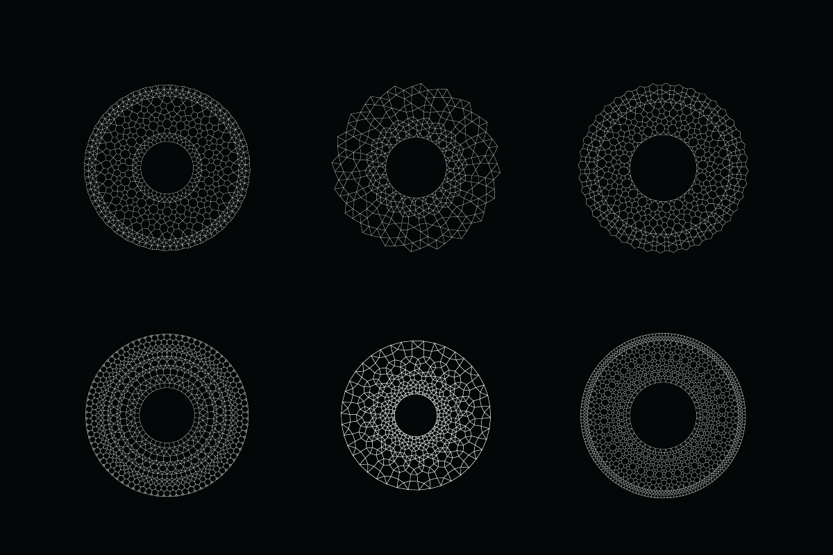 9 Geometric Line Ring Vector Bundle, a Decorative Illustration by yopie (Photo 2 of 3)
