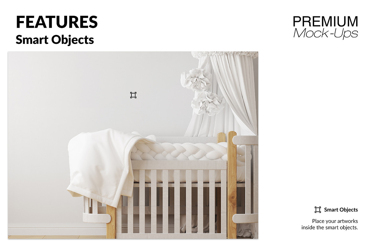 Nursery Wallpaper Mockup Set, a Household Mockup by mock-ups (Photo 3 of 6)