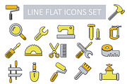 Line flat icon set, an Outline Icon by AlexZeL (Thumbnail 2 of 4)