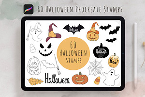 60 Procreate Halloween Stamps