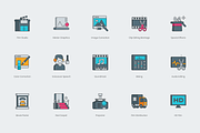 60 Video Production Icons, an Outline Icon by Flat Icons (Thumbnail 4 of 5)