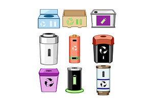 Collecting batteries for sustainable, an Illustration by pikepicture