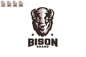 Vintage Bison Logo Free Support