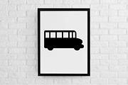 School Buses Silhouette SVG, a Technology Illustration by newminddesign (Thumbnail 2 of 3)