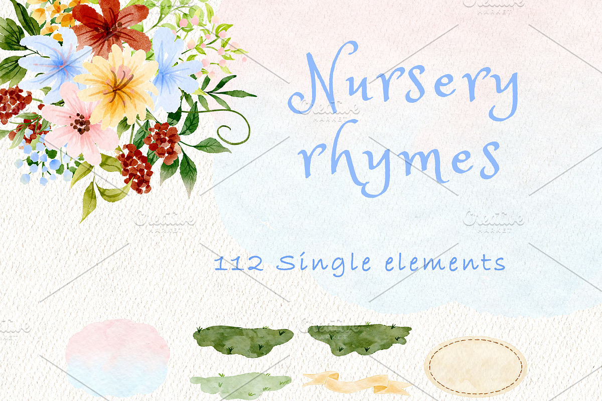 Nursery rhymes clipart, an Illustration by heyiamalice (Photo 8 of 13)