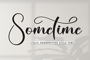 Sometime | Script Font, a Handwritten Font by Scratchones (Thumbnail 1 of 9)