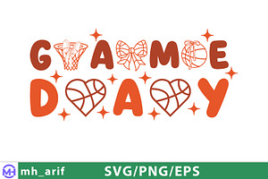 Game Day Basketball SVG PNG Design, a Graphic by mh_arif