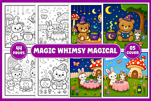 Magic Whimsy Bold Magical Coloring, a Decorative Illustration by Coco Bloom