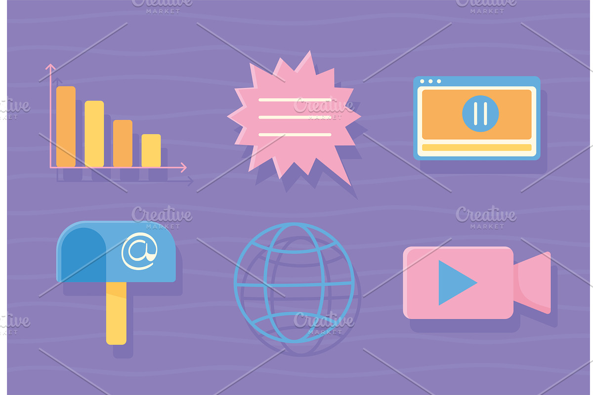 digital activities icon set, an Object Illustration by studiogstock