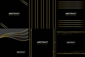 8 Golden Line Background Collection