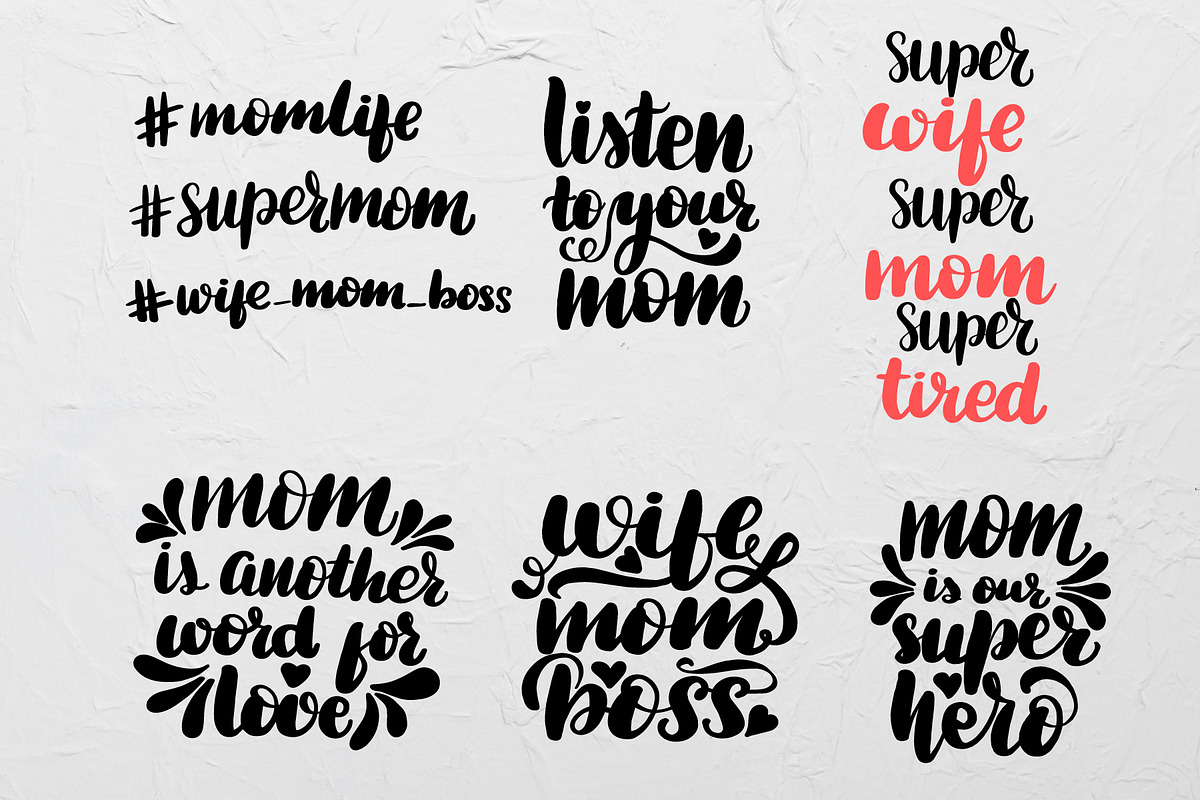 20 Mom life vector lettering designs, an Object Graphic by Selentaori ...