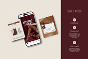 Pink & Burgundy Instagram Templates, a Social Media Template by Row Creative (Thumbnail 5 of 11)