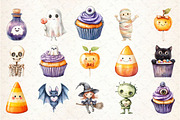 Cute Halloween Set Clipart, an Illustration by Rose Art (Thumbnail 2 of 7)