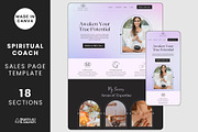 Spiritual Coach Canva Template, a Landing Page Template by StartBuildLaunch (Thumbnail 1 of 6)