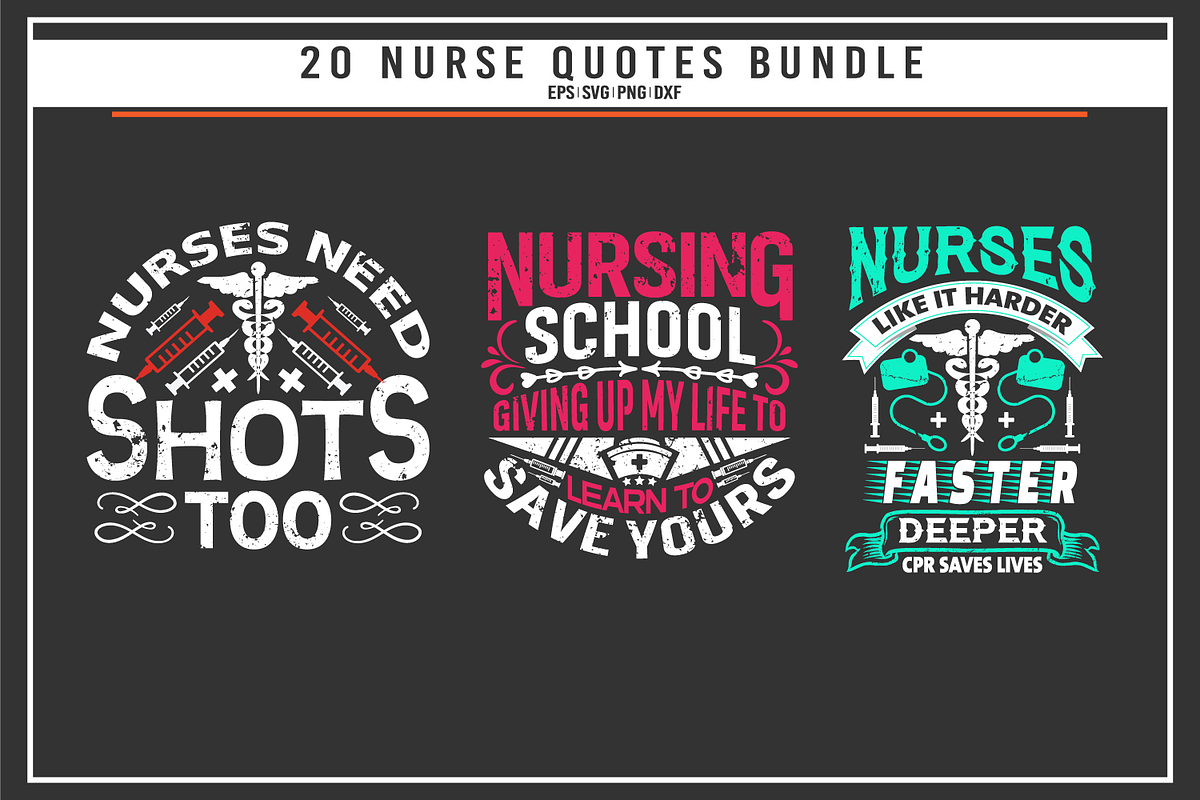 Nurse 20 quotes t shirt bundle, a Graphic by Uniquesvg99 (Photo 3 of 7)