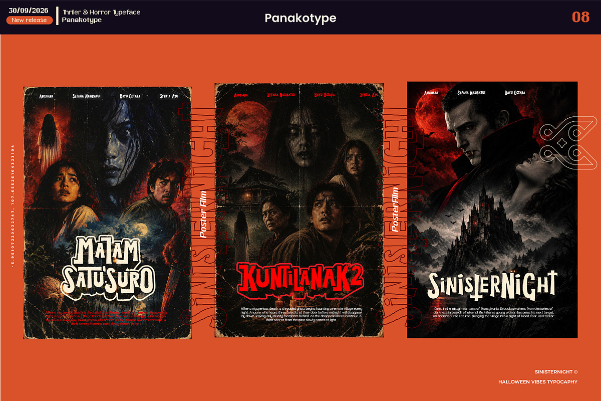 SinisterNight-Halloween Typography, a Blackletter Font by panakota studio (Photo 9 of 10)