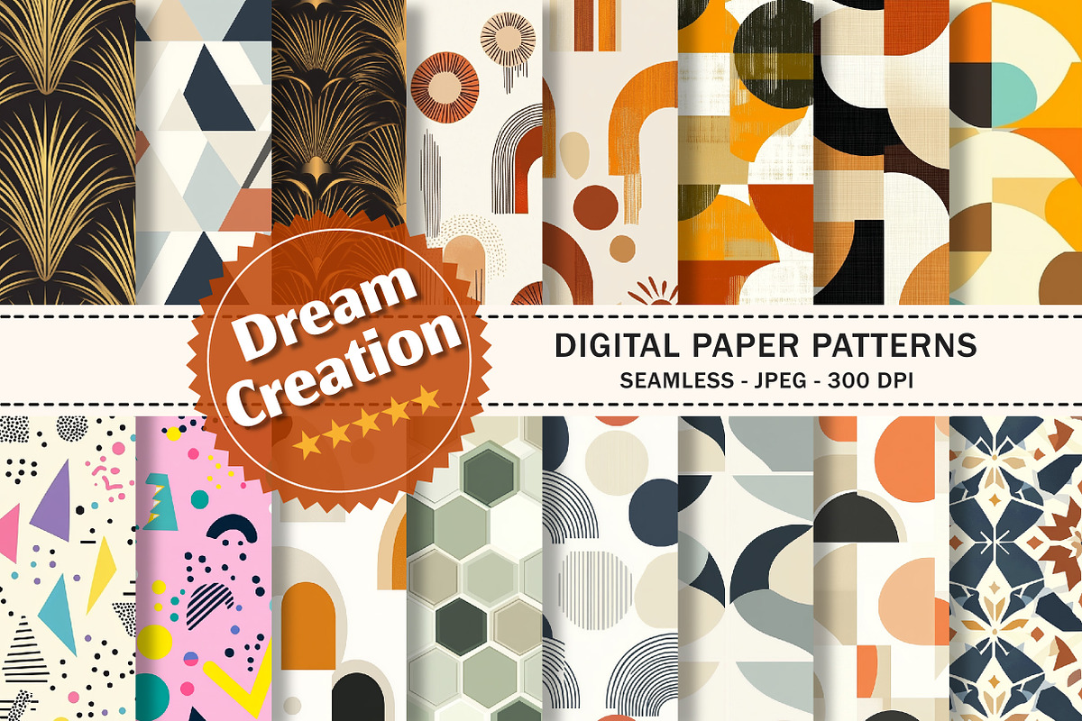 Abstract Geometric Seamless Pattern, a Texture Graphic by Dream Creation (Photo 1 of 4)