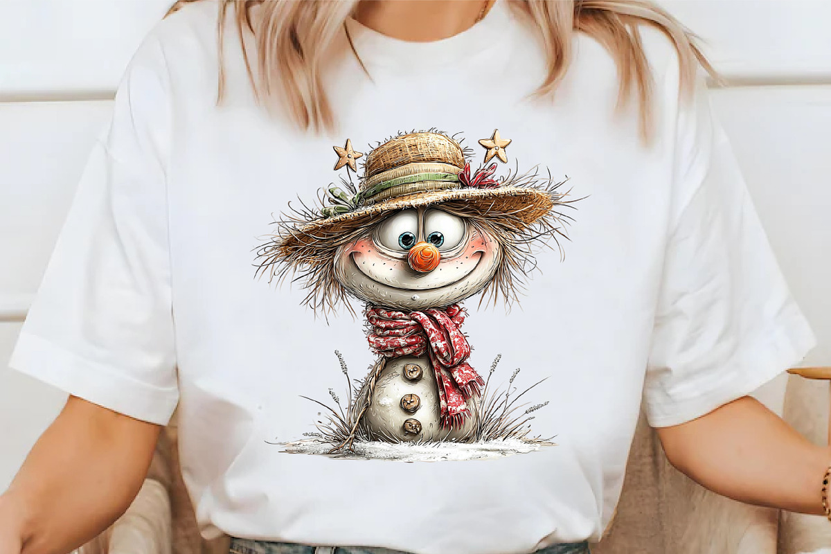 Rustic winter – Snowman PNG clipart, an Illustration by Libby Wishes (Photo 5 of 7)