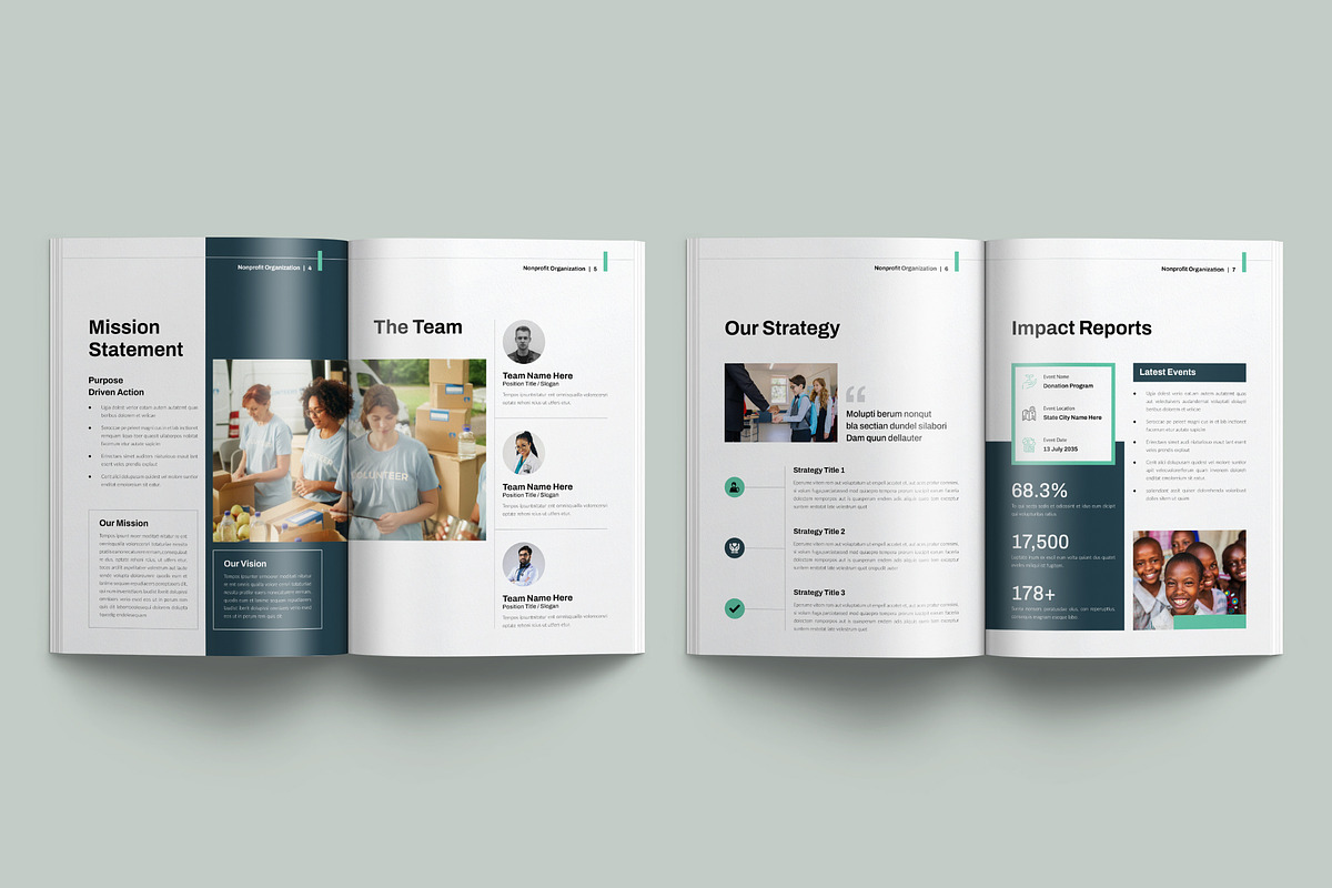 Nonprofit Org. Brochure Template, a Brochure Template by NorthPeak (Photo 4 of 10)