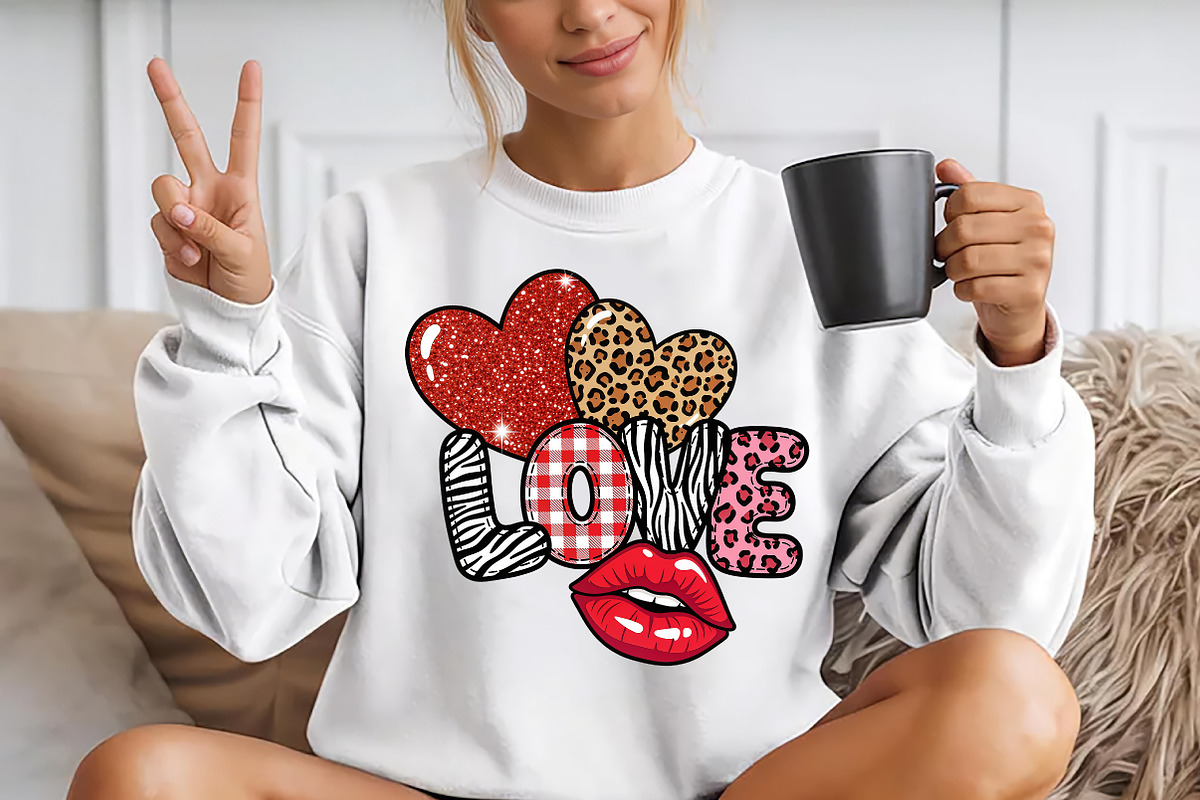 Valentine Love Sublimation Png, a Seasonal Illustration by YA Design (Photo 1 of 4)
