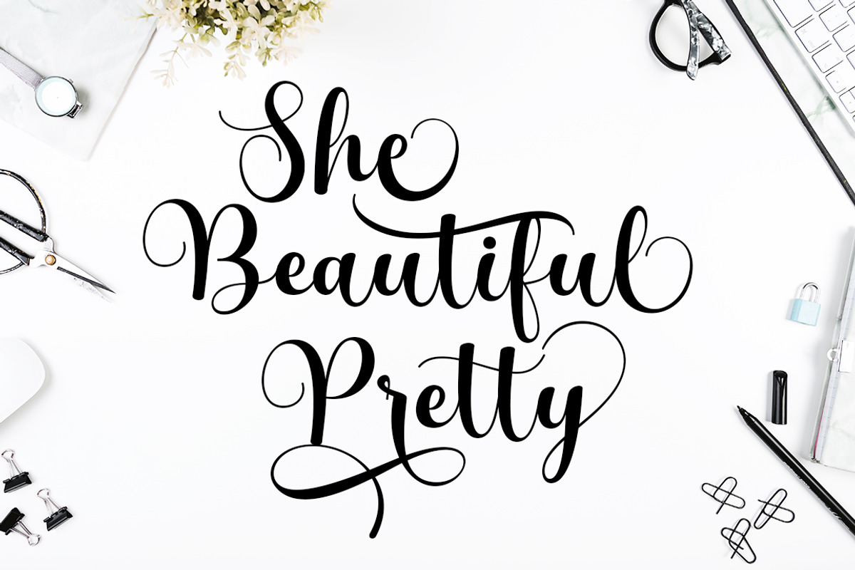 Ameliora - 3 Font, a Script Font by MjStudio31 (Photo 3 of 15)