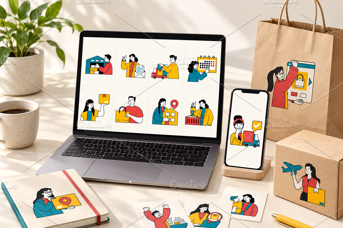 Express Delivery Illustrations, a Transportation Illustration by alexdndz (Photo 2 of 3)