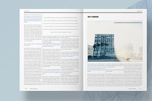 Blue Architecture Magazine Layout