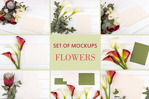 Set Mockups. FLOWERS