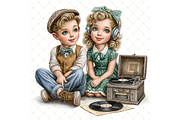 Record Playing Clipart JPG, a Person Illustration by Memories By Lea (Thumbnail 6 of 17)