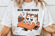 Read More Books, Ghost with Bow & Bo, an Illustration by DreamCafeArt (Thumbnail 2 of 7)