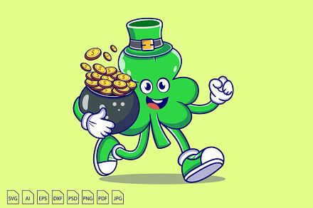 St. Patrick's Clover Leaf Cartoon