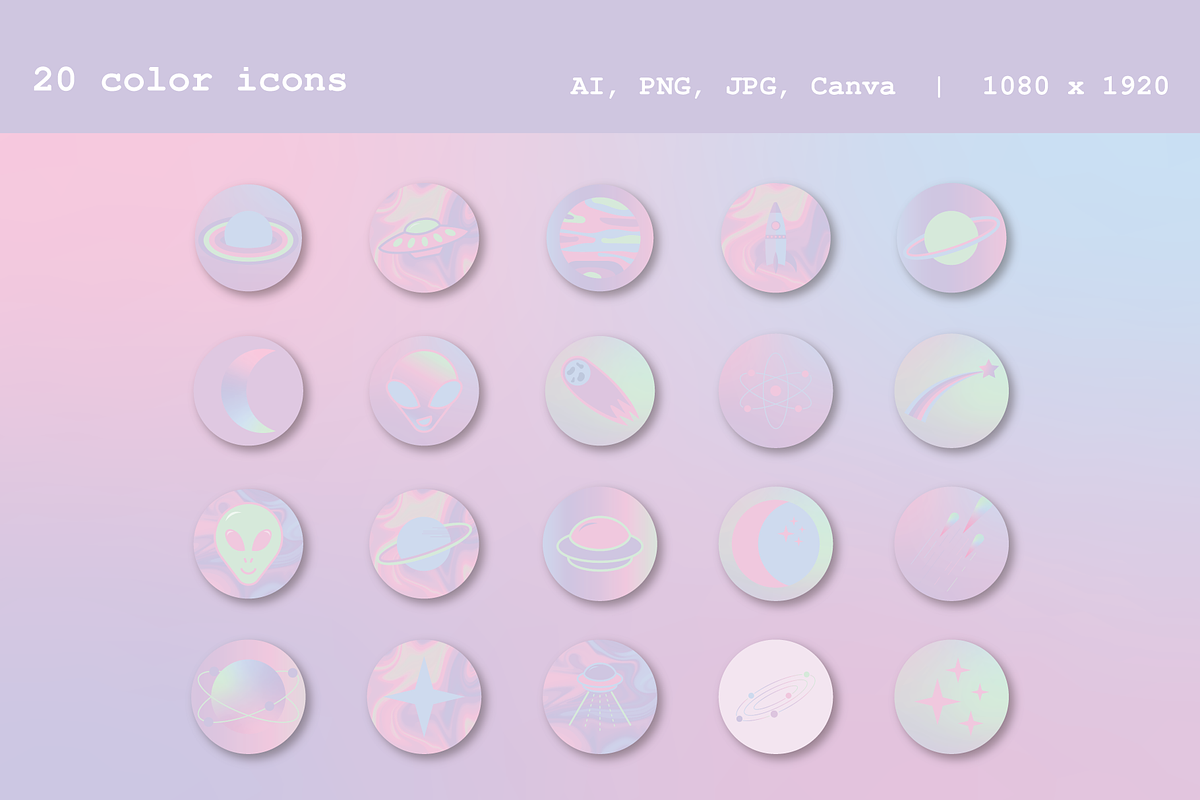 Instagram Highlights: Galaxy, a Social Media Template by Liseno Designs (Photo 3 of 5)