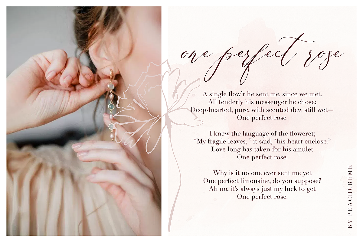 Floral Hearts-Luxury Script Font preview 3
