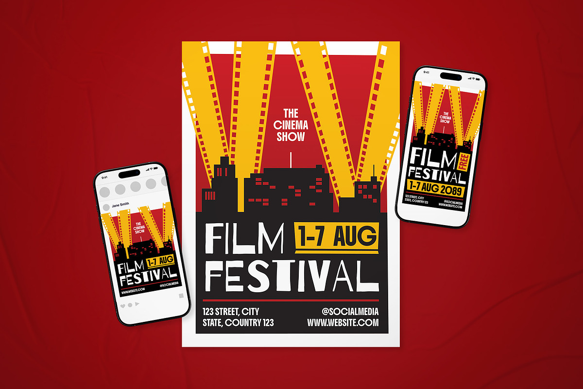 Film Festival Event Flyer Set, a Flyer Template by The Good Store (Photo 1 of 2)