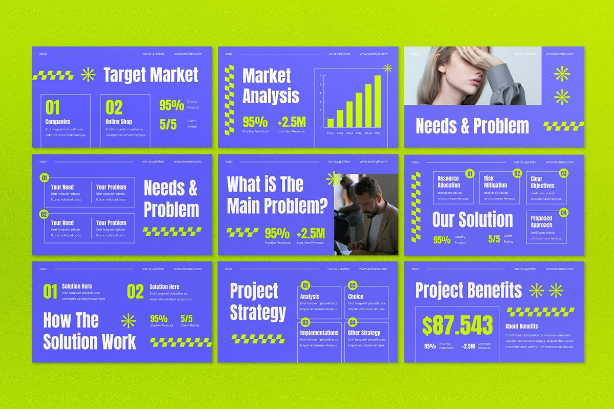 Blue Project Proposal Google Slide, a Presentation Template by graphicook (Photo 3 of 4)
