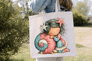 Whimsical Summer Girls Clipart PNG, an Illustration by Canvas Craft (Thumbnail 6 of 7)