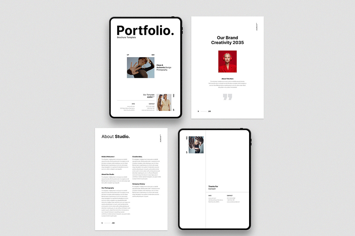 AURA Brochure Portfolio Template, a Brochure Template by TemplateFolio-Shop (Photo 15 of 18)