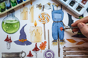 Halloween Watercolor Clipart, a Seasonal Illustration by AnitaPol (Thumbnail 3 of 20)