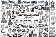 1800+ Vector Illustration Bundle, an Illustration by Chipshpow Graphics (Thumbnail 2 of 11)