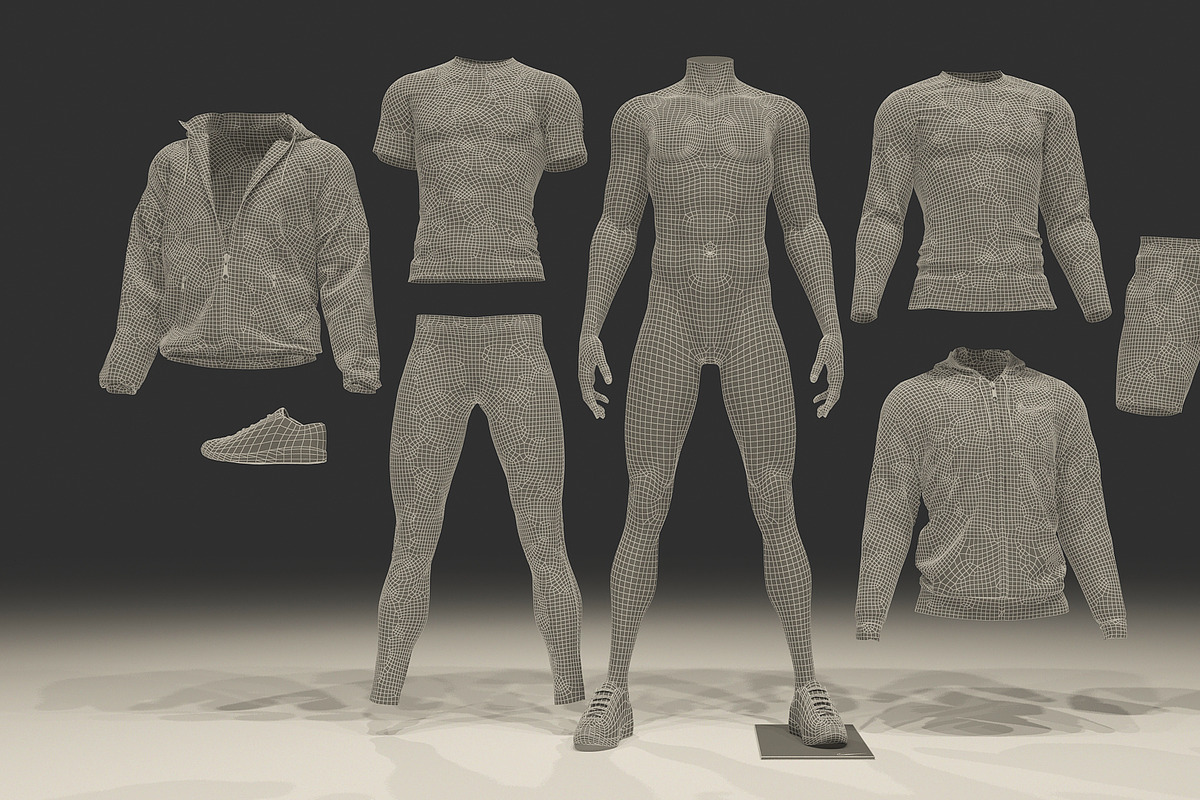 Male mannequin pack 2, a Characters & Person 3D Model by mrGarret (Photo 13 of 15)