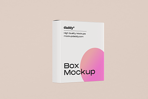 Thin Square Box Mockup