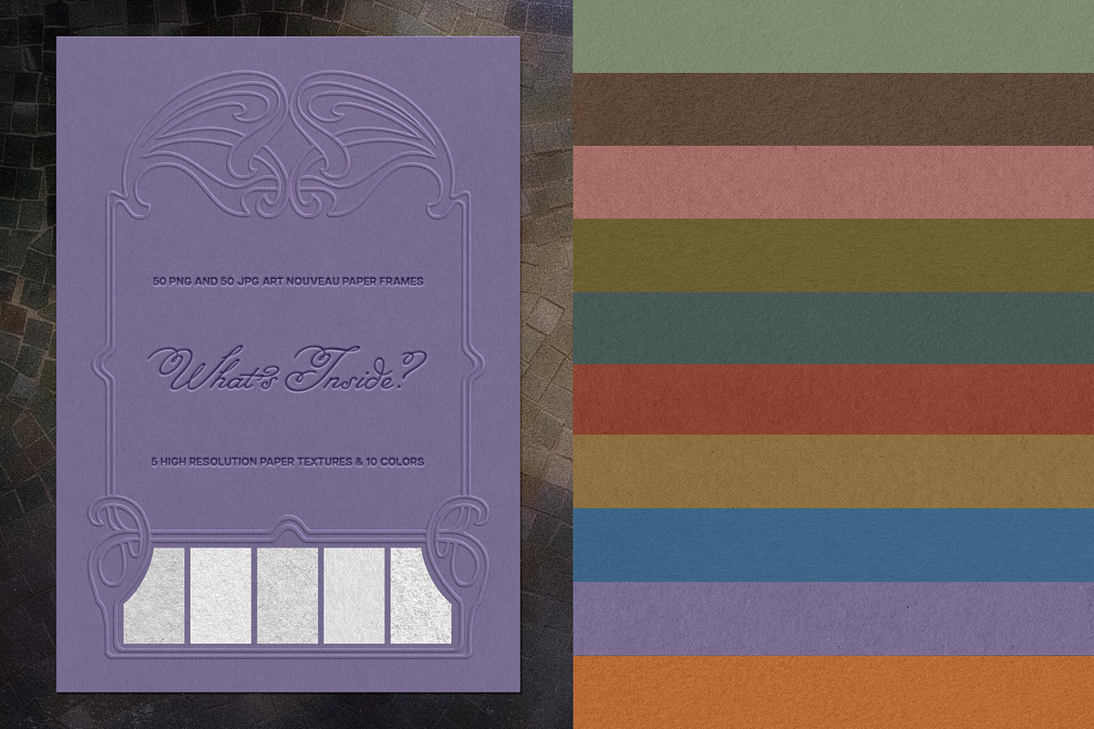 Art Nouveau Papers & Frames, a Texture Graphic by pixelbuddha.net (Photo 4 of 13)