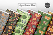 Woodland Animal Seamless Patterns, an Animal Illustration by OlDm_Shop (Thumbnail 3 of 9)