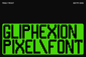 Glephixion - Bitmap Pixel Font, a Font by Indotype Foundry
