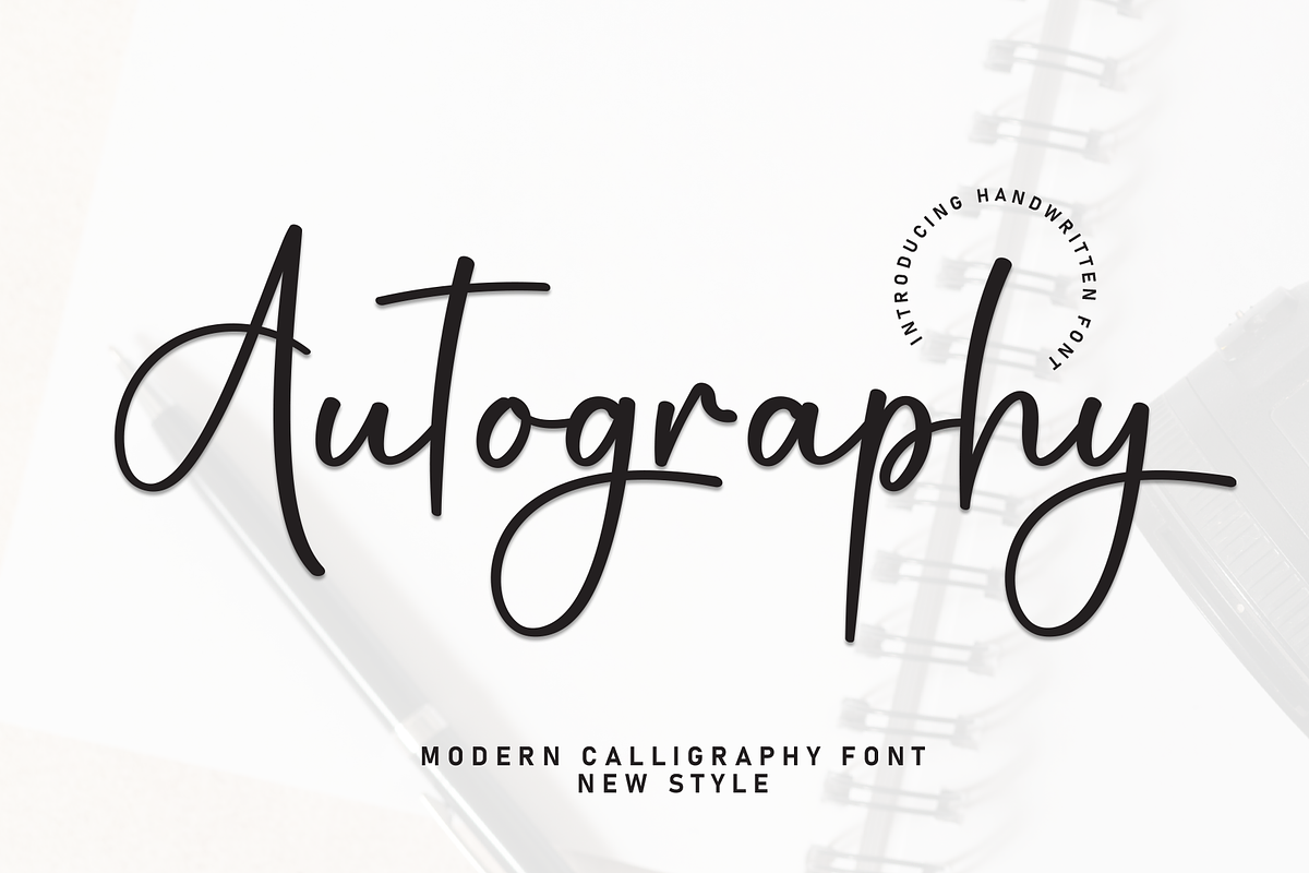 Autography | Script Font, a Handwritten Font by Scratchones (Photo 1 of 8)
