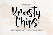 Krasty Chips | Handwritten Font, a Script Font by Forberas Club (Thumbnail 1 of 8)