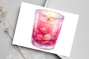 Watercolor Pink Wedding Day Clipart, an Illustration by Canvas Craft (Thumbnail 7 of 8)